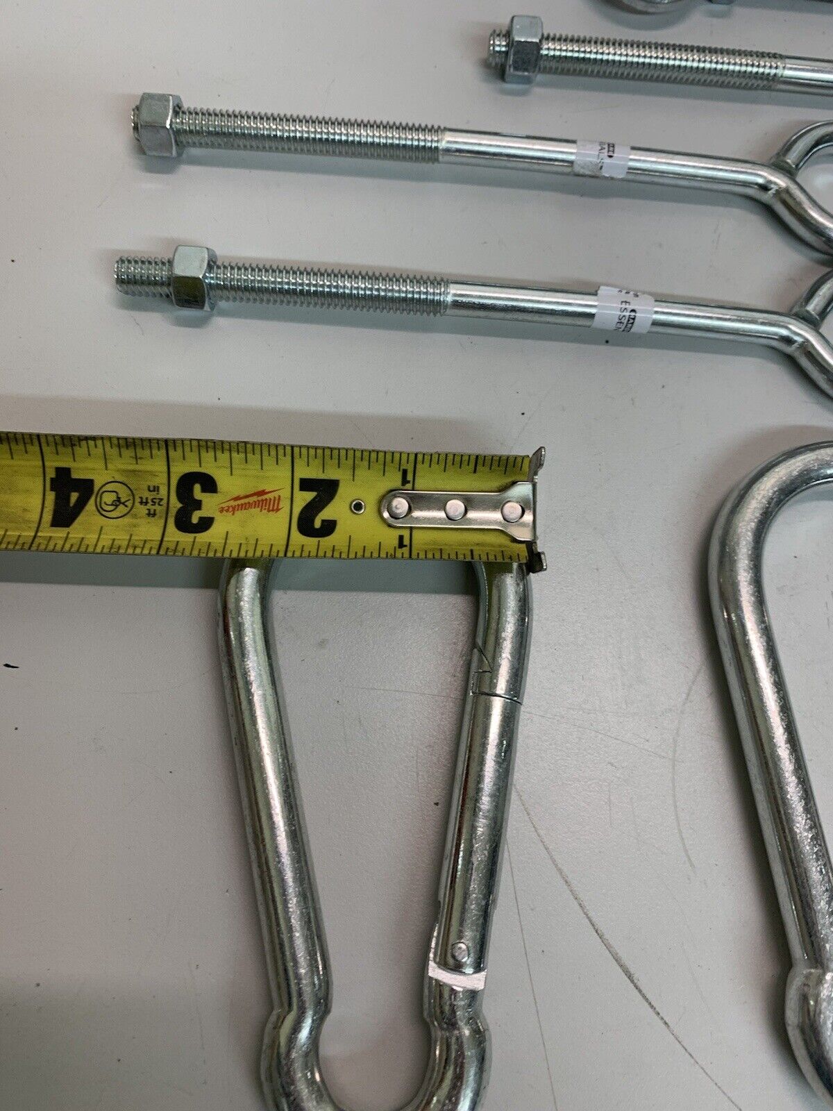4 Pack of 5-3/8” Long Carabiners & 5 Pack of 8” Bolt Hangers & 4.5” Bolt Hanger
