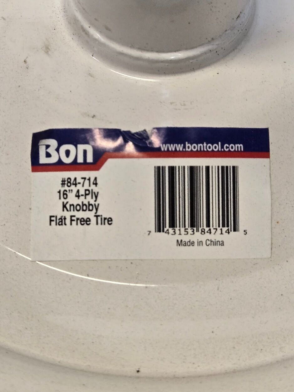 Bon 84-714 16" Knobby Flat Free Tire and Rim 743153847145