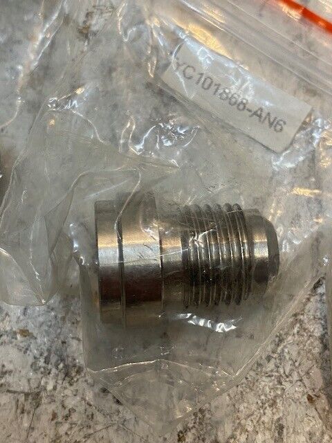 10 Quantity of Male Stainless Steel Hose Fitting Adapters YC101868-AN6 (10 Qty)