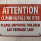 19 Qty Climbing/Falling Risk Signs 6"x8" (19 Quantity)