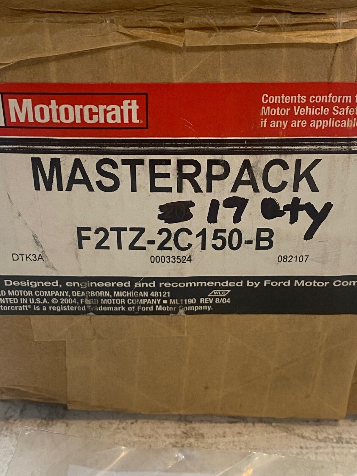 19 Quantity of Motorcraft Masterpack Caliper Pins F2TZ-2C150-B (19 Quantity)