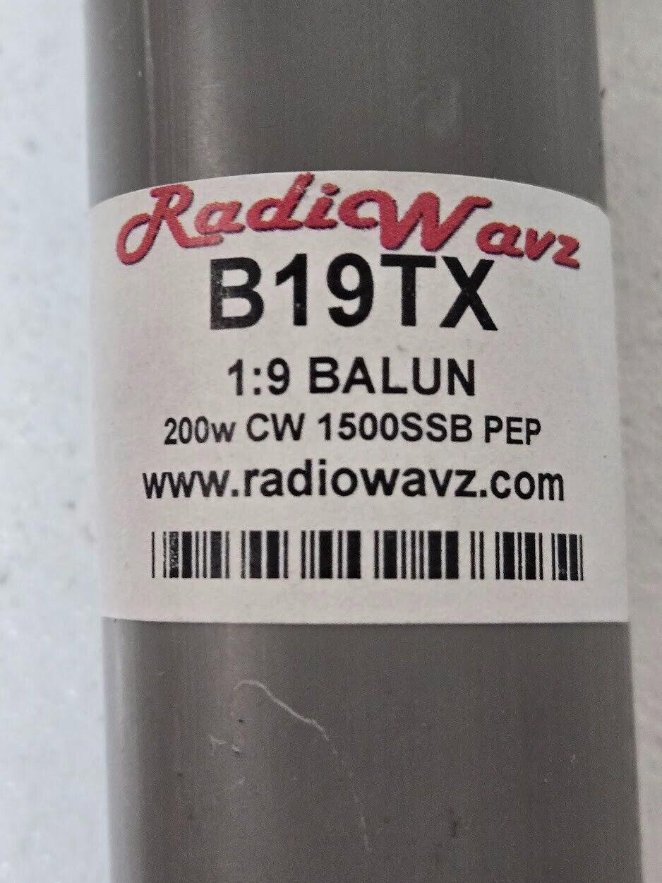 RadioWavz B19TX 1:9 BALUN 200W CW 1500SSB PEP