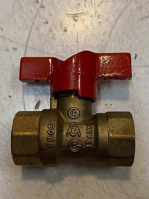 15 Quantity of Jomar Gas Ball Valves FIG-T205R 1/2" Red T-Handle (15 Quantity)