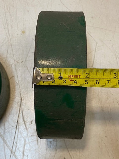 2 Quantity of 6" Green Caster Wheels 6x2 | 20mm Bore (2 Quantity)