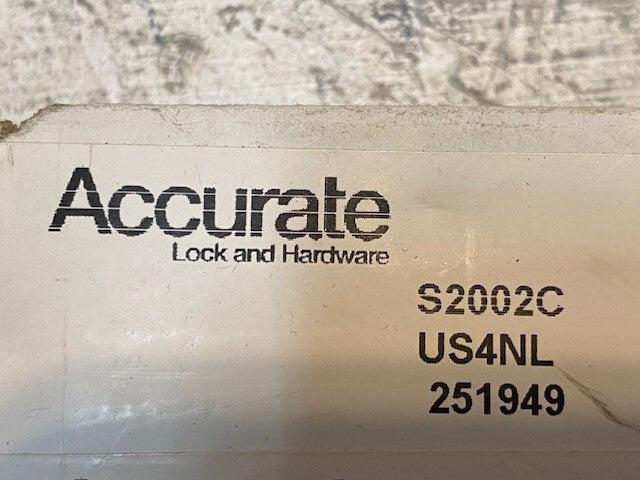 Accurate S2002C, US4NL, 251949 Flush Pull w/ Cylinder (Cutout Only) 7" x 2-1/4"