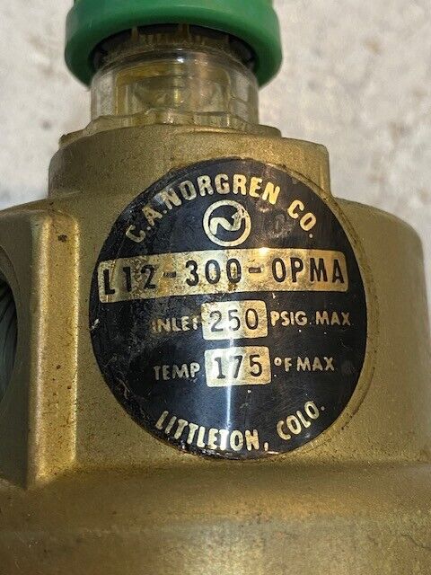 Norgren L12-300-OPMA Lubricator 250 Psig Temp 175 Degrees