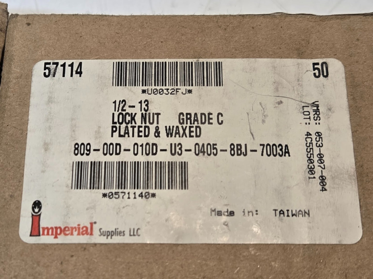 Approx. 200 Quantity of Imperial Locknuts 1/2-13 Grade C 57114 (Approx. 200 Qty)