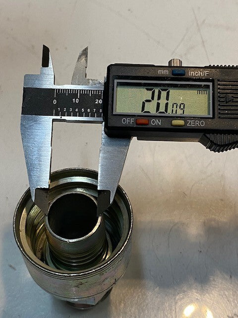 Hydraulic Crimp Fitting ATTC-16 Male Bore 20mm Thread 33mm 49mm OD