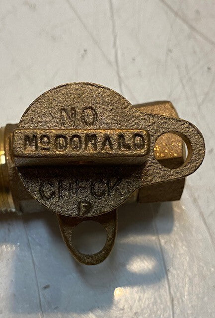 McDonald 300W Lockable Brass Curb Valve NL Valve