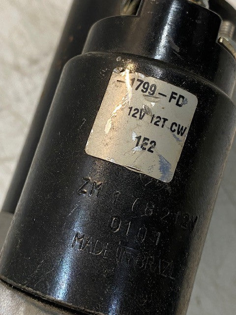 Engine Electric Starter Motor ZM 1762 12V 12 Volts 12T CW 1799-FD Made in Brazil
