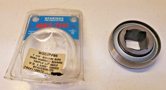 AGRO-TEST  Square Bore Disc Harrow Bearing Triple Lip Seals W209PPB5