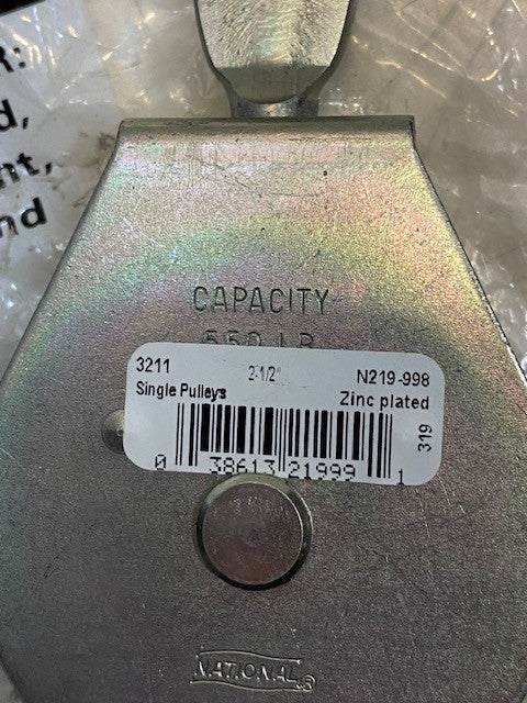 2 Quantity of National 3211BC 2-1/2" Single Pulley Swivel Eyes (2 Quantity)