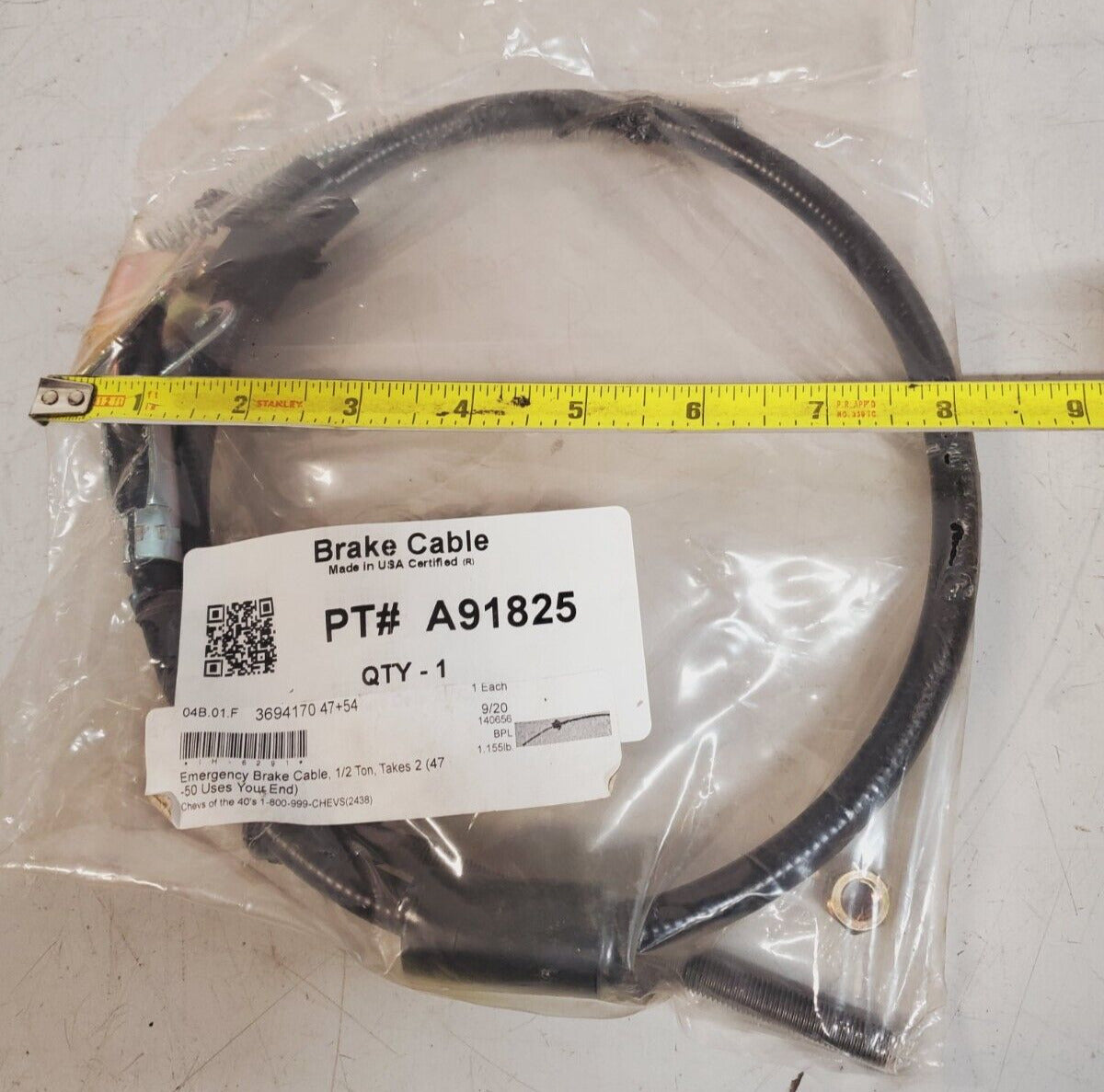 Parking Brake Cable A91825 | IH-6291 | 3694170 47+54