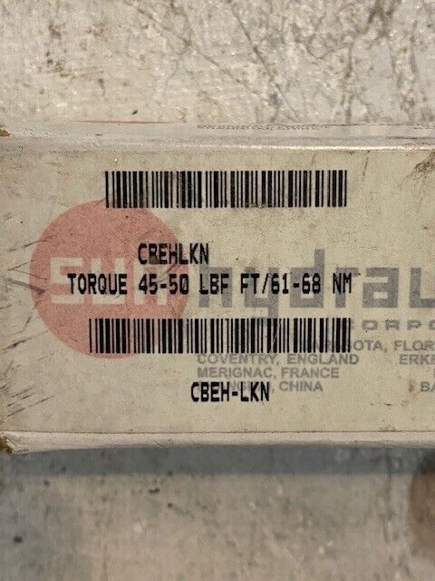 Sun Hydraulics 6179304 | CBEH-LKN Counter Balance Cartridge Valve Torque 45-50