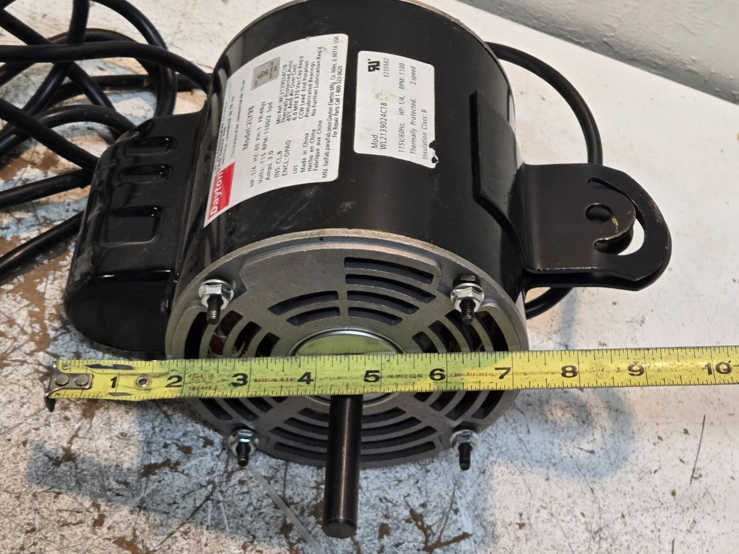 Dayton 2LY66 Motor WL2139024C1A | E25582 | 115 V | 1100 RPM 2 Speed See Pictures