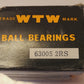 8 Quantity of WTW Ball Bearings 63005 2RS | 63005-2RS (8 Qty)