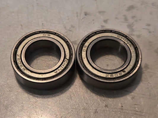 2 Quantity of DS Metal Shielded Bearings 6902Z | 28 mm OD x 15 mm Bore (2 Qty)