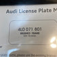 Audi TDI Diesel License Plate Frame 4-Hole Brushed Stainless Steel 4L0071801