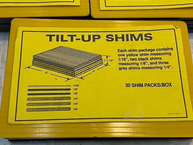 10 Quantity of Tilt-Up Shims Packages 6" x 4" x 1-1/16" (10 Quantity)