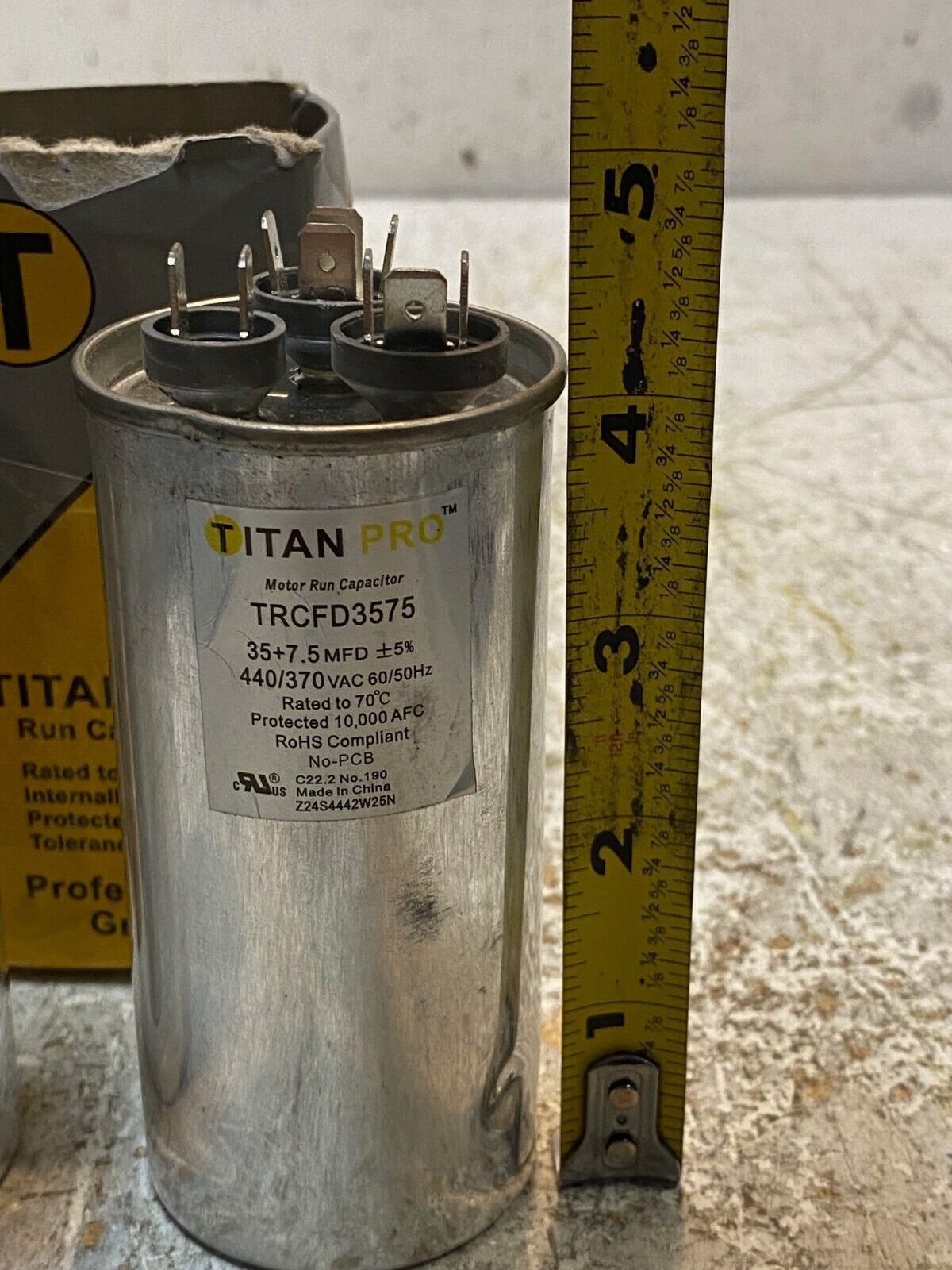 2 Qty of Titan Pro Capacitors TRCFD3575 | 35+7.5MFD 440/370VAC 50/60Hz (2 Qty)