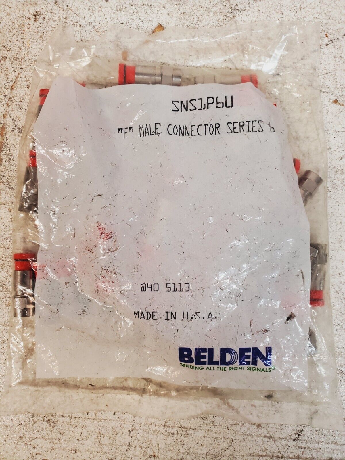 50 Qty Belden F Male Connector Series 6 SNS1 P6U 40 | 5113 (50 Qty)