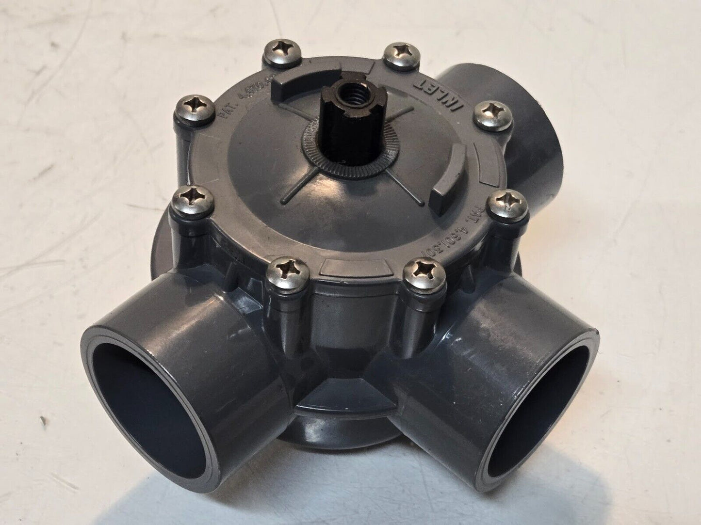 CPVC 3-Way Diverter Valve for 2" Pipe | Missing Handle See Pictures