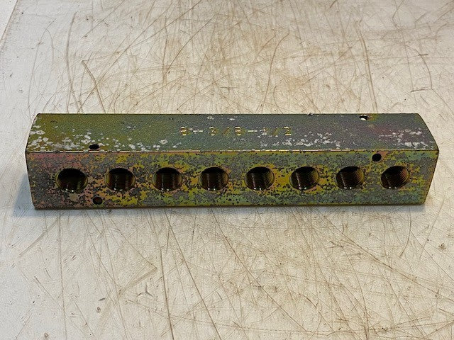 Brass Neutral Link 8-3/8-1/2 | 8 Holes Across 1 Hole on Side 8-5/8" L 1-1/2" W