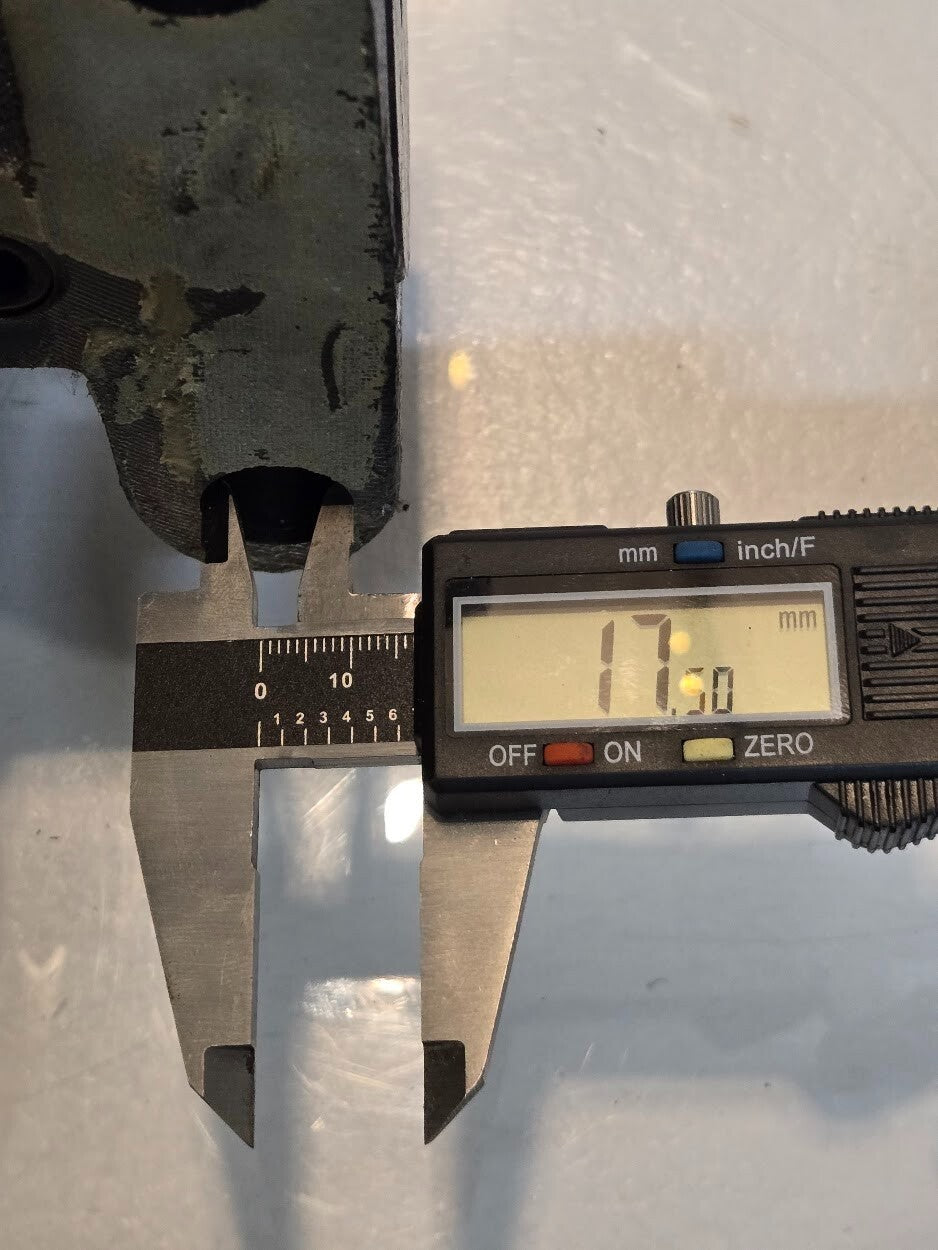 Case 91871 Track Roller L637 | 13" Long 7.5" Diameter | 17.5mm Mounting Holes