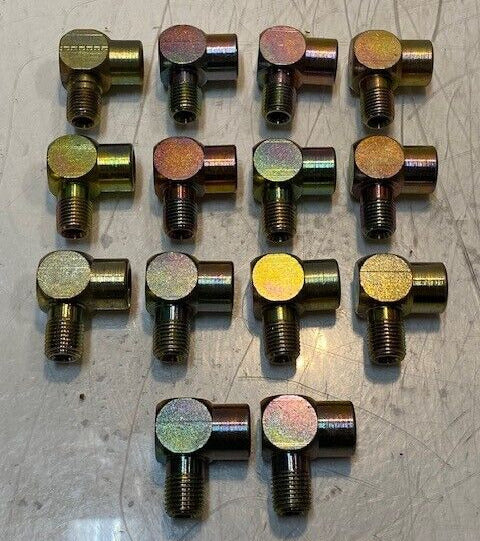 14 Quantity of Elbow Fittings 13mm Male End 11mm ID Female End (14 Quantity)