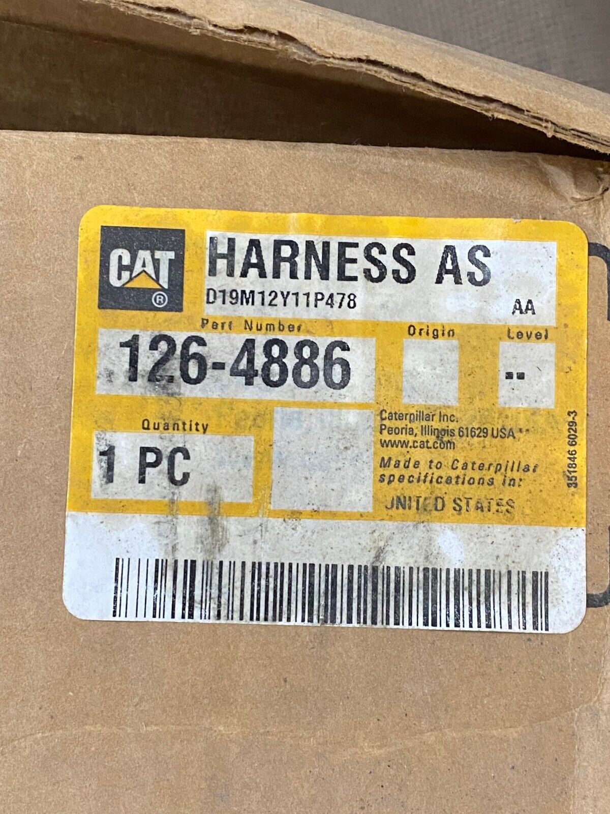 Caterpillar CAT Harness 126-4886