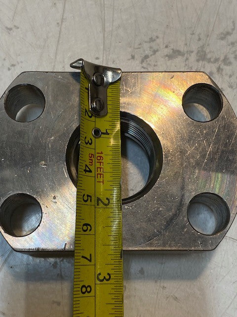 2 Quantity of Steel Hydraulic Fluid Flanges ML 29mm Bore 14mm Bolt Holes (2 Qty)