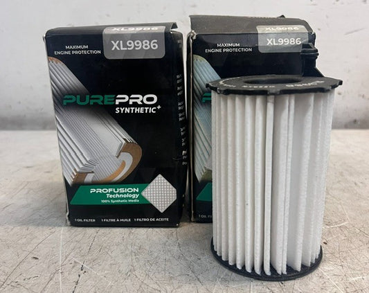2 Quantity PurePro Synthetic+ Vehicle Oil Filters XL9986 Spin-On Filter