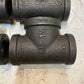 6 Quantity of SPF Tee Forged Steel 1-1/4" Middle 1" Sides DI D6 (6 Quantity)