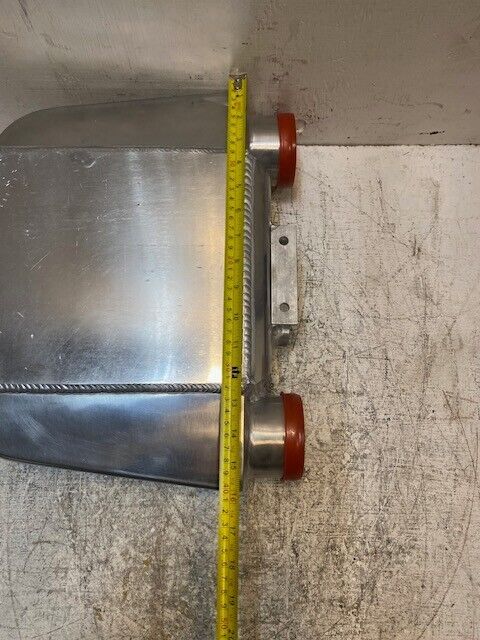 Liquid Water to Air Intercooler 18mm Bore 68mm Bore 16" x 14" x 4-3/4"