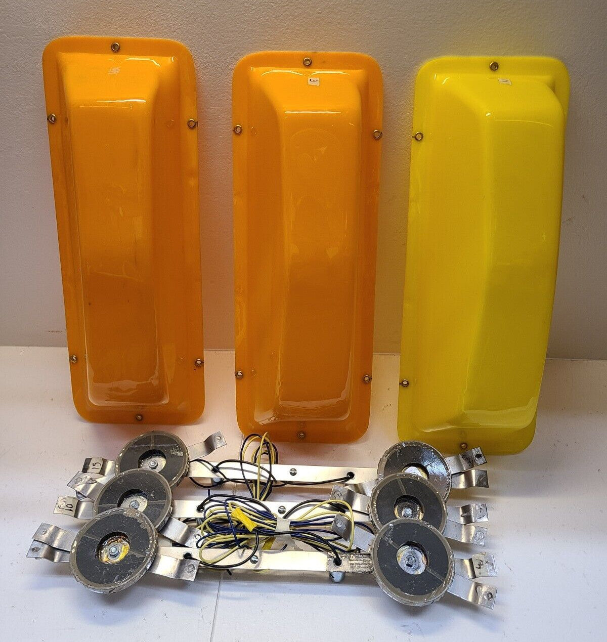 3 Quantity of ABS Roof Taxi TopLights & Magnetic Base 18" x 6.5" (3 Qty)