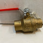 PlumbMaster 600 WOG 1 1/4" Brass Ball Valve Red Handle Female