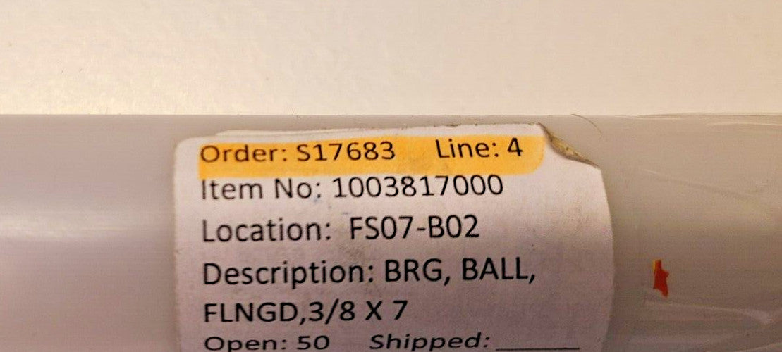 5 Quantity of Flanged Ball Bearings 3/8 X 7 | 1003817000 | FS07-B02 (5 Qty)