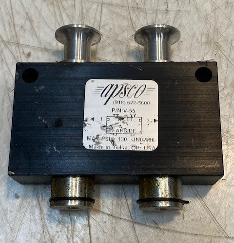 Apsco V-55 Multi-Purpose Hydraulic Air Control Valve Dual Spool 3-Way 2 Position