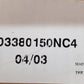 Flange Non - Rotatable For Vacuum F03380150NC4 | 04/03