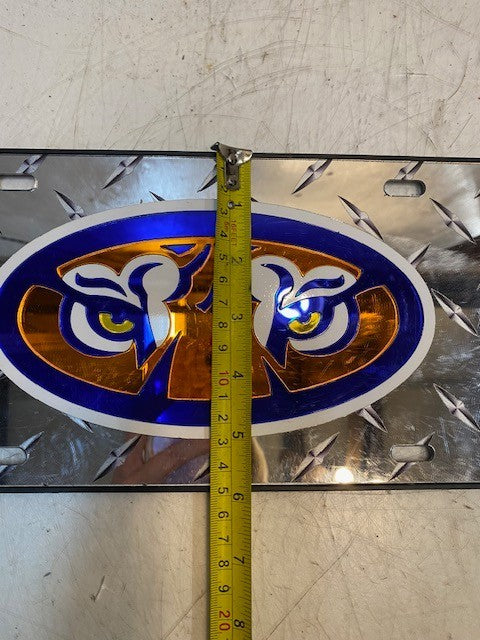 Laser Diamond Plate Auburn Tigers Novelty License Plate 11-3/4" x 5-3/4"