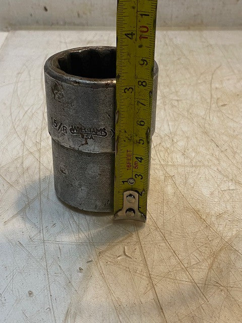 Williams X-1252 1-5/8" Dr Shallow Chrome Socket 3" Long 60mm Outside Diameter
