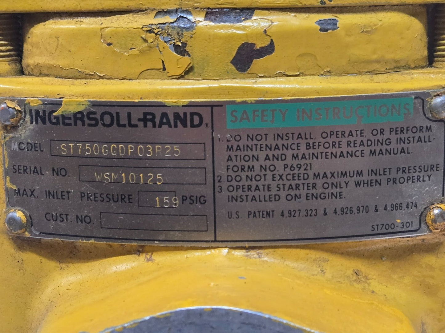 Ingersoll Rand Turbine Air Starter ST750GCDP03R25 | WSM10125 | 101292 | 11 Tooth