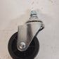 3 Qty of Swivel Thread Stem Wheels 3" (1 Wheel W/Break) Black (3 Quantity)