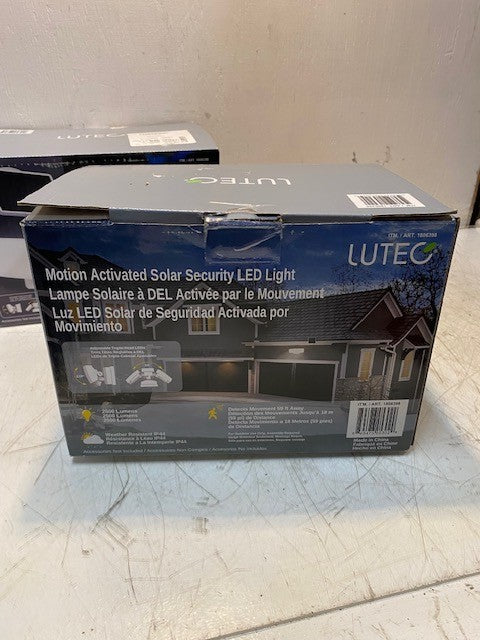 2 Quantity of Lutec Solar Security Lights 2500 L Triple Head 1806398 (2 Qty)