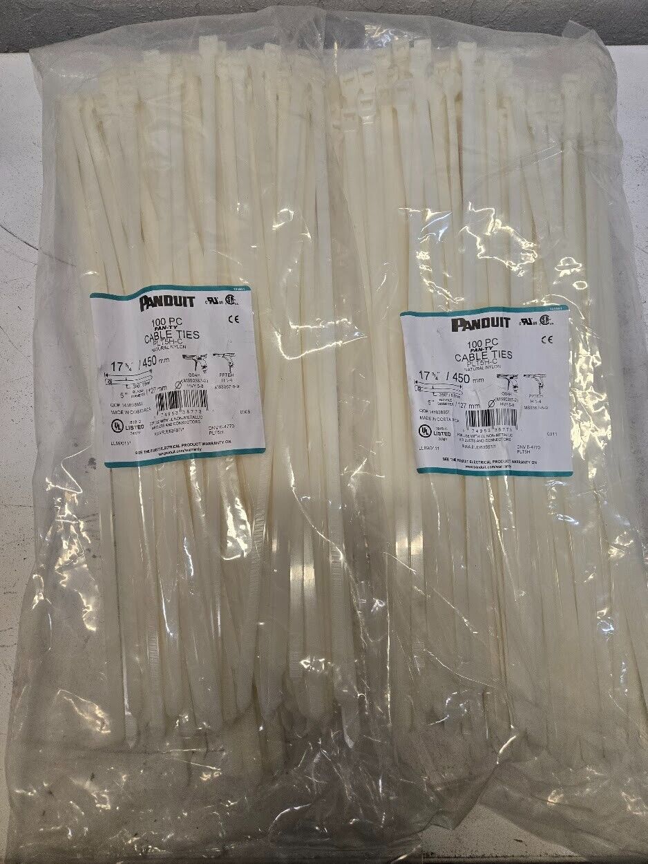 2 Quantity of Panduit PLT5H-C Cable Ties 100 Pack 074983387731 (2 Quantity)