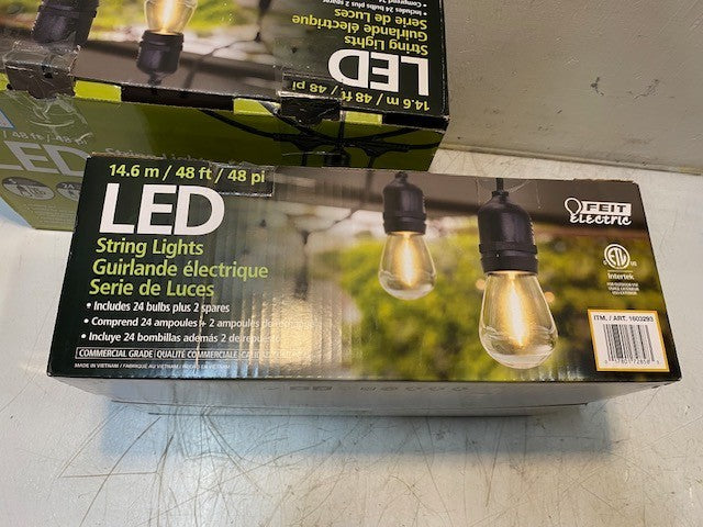 2 Qty of Feit Electric 48' LED Filament String Lights 24-Bulbs 1603293 (2 Qty)