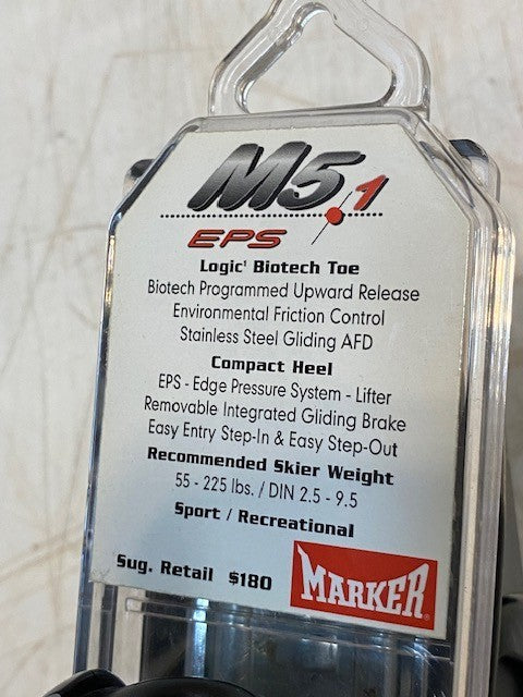 Marker M5.1 EPS Logic Biotech Toe Ski Boot Bindings Complete Pair