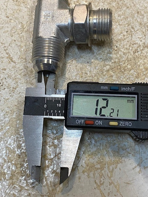 Parker 429334 Hydraulic Hose Line Tee Fitting Connector 22mm Thread 12mm ID