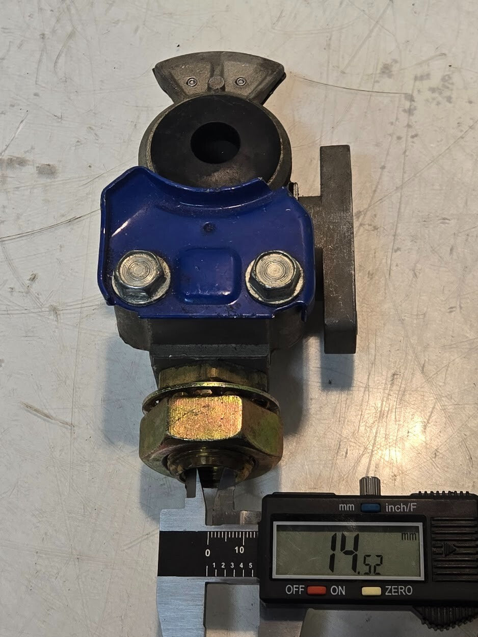 Service Blue Glandhand with Quarter Turn Shutoff Valve | 1/2" FPT | 37mm Hex Nut