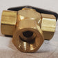 2 Qty. of 1/2" Female NPT Panel Mount Diverting Brass Valves (2 Qty)